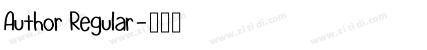 Author Regular字体转换 Author Regular字体转换